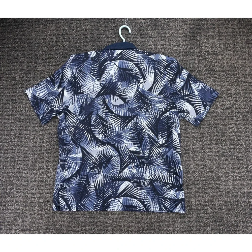 Under Armour Shirt Mens XL Blue All Over Floral Print The ISO Chill Polo Golf